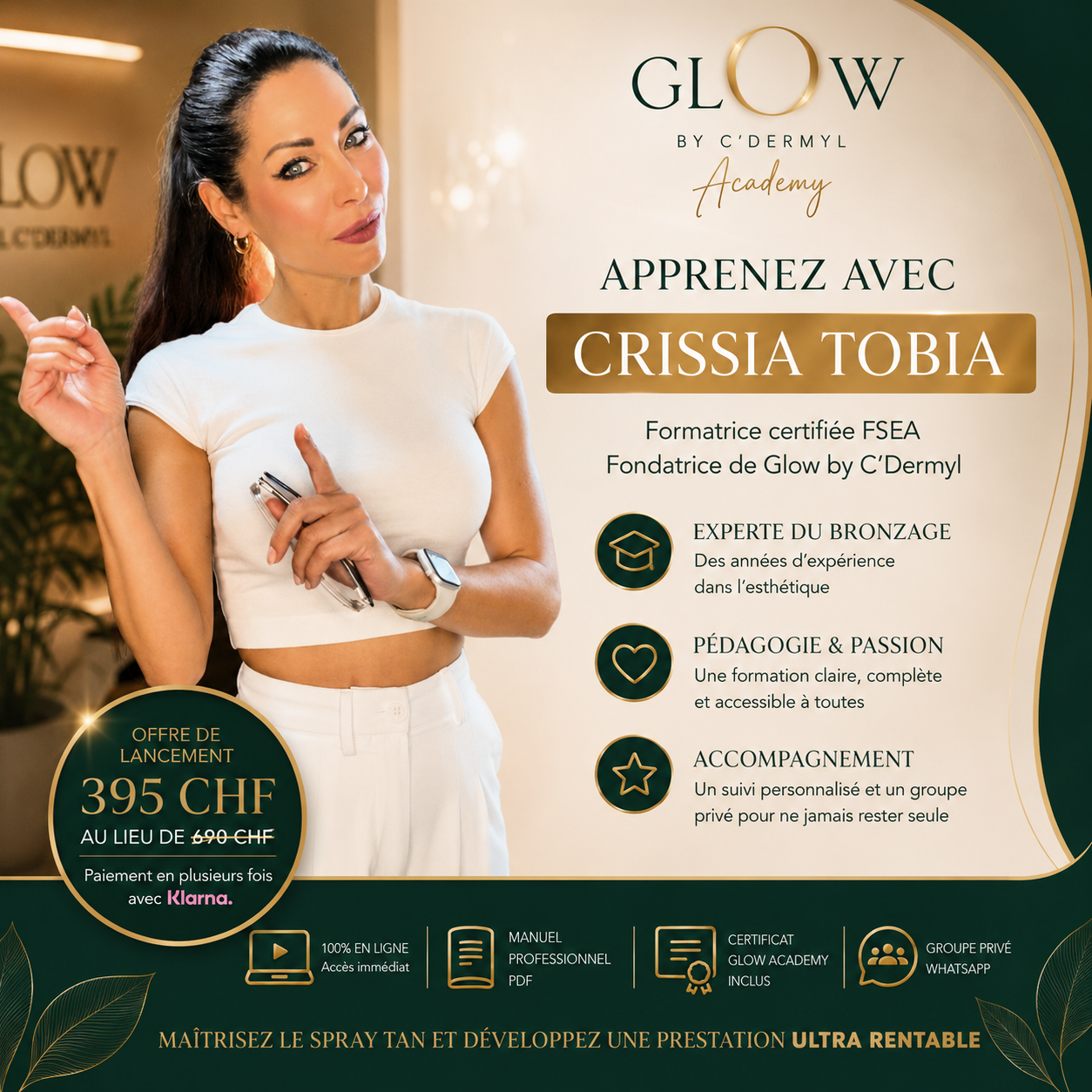 Crissia Tobia, fondatrice de Glow by C’Dermyl
